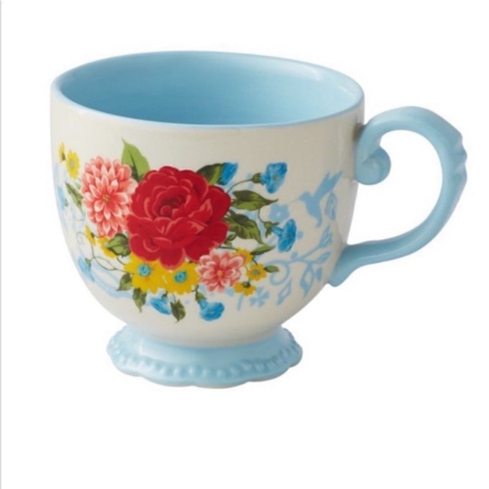 New - The Pioneer Woman Floral Medley Mug Rack w/Appetizer Plates and Mugs - Picture 9 of 10